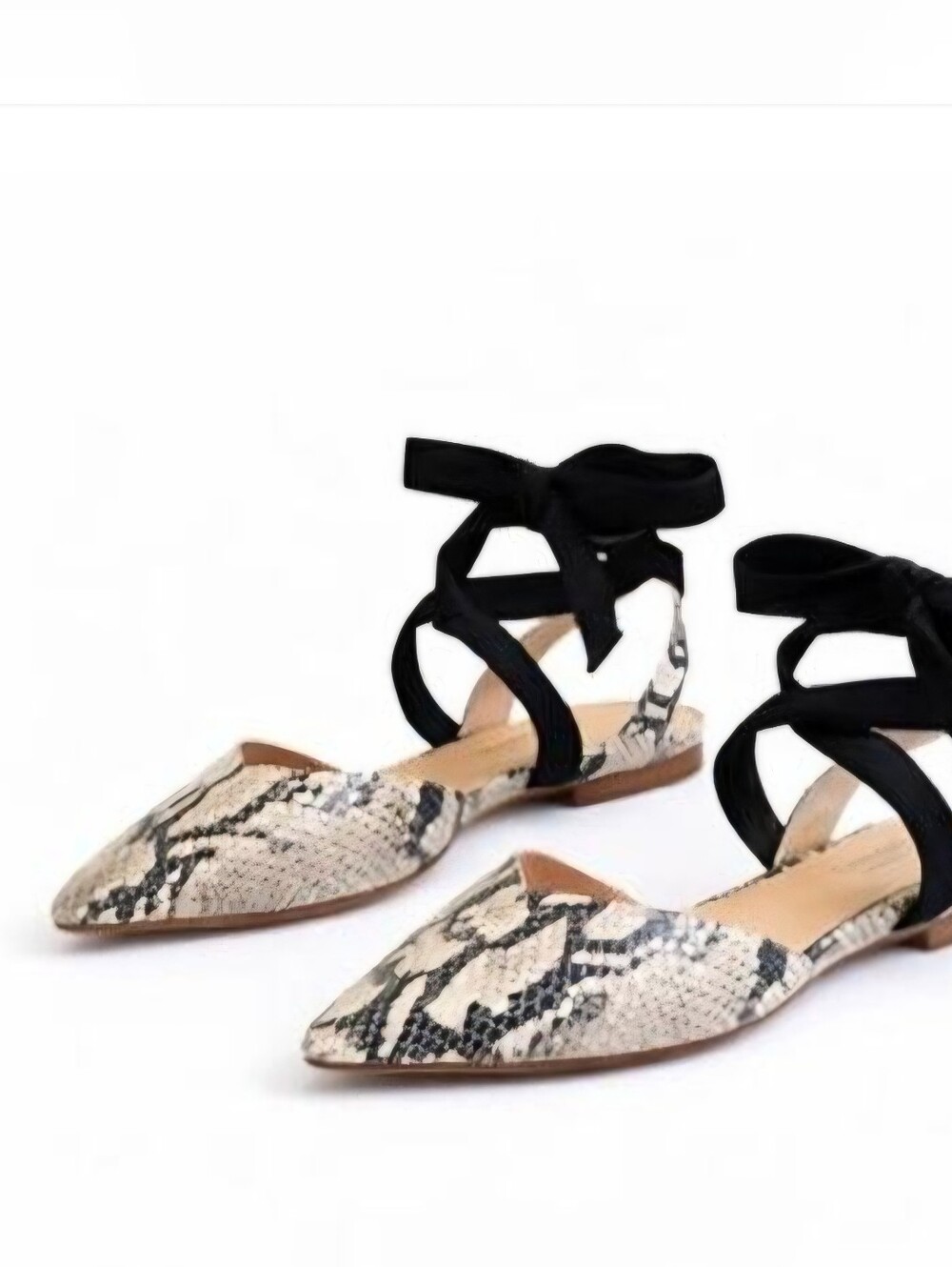 Schutz Barbrah Flats Size 10 In Snake Print
